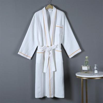 China Wholesale Adult Waffle Bathrobes Luxury Hotel White 100% Cotton Bathrobe Gift Set Factory Customized QUICK DRY for sale