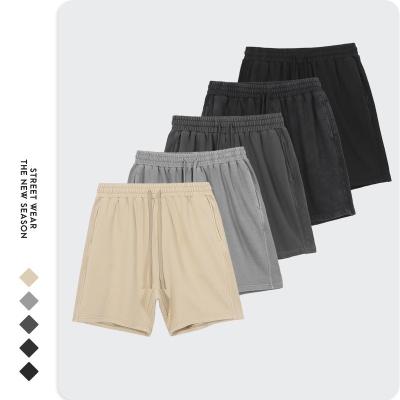 China Anti-wrinkle high quality custom mens cotton shorts loose cropped plus size mens shorts 350gsm breathable for sale