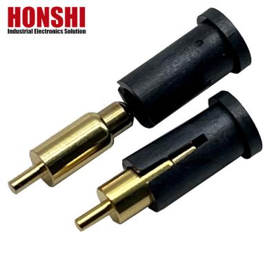 China 2.8mm Pogo Pin Connector Dip Type Gold Plated Brass Pogo Pin for sale