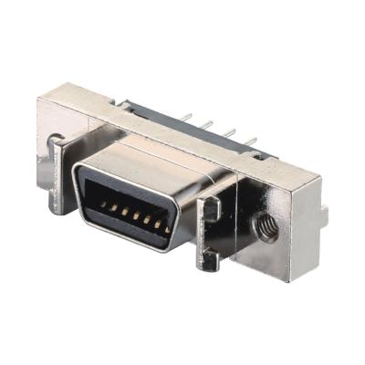 China HPCN Wire To Board Connector MDR SCSI Pitch 1.27mm 14 Pin Male Female Connector for sale