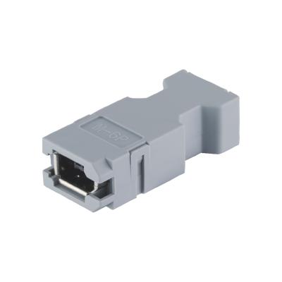 China SM-6P Male CN3 Server I / O Connector IEEE 1394 Female Connector Solder Type for sale