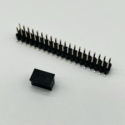 China 2.54mm Pitch Pin Header Connector 2 Pin - 80 Pin DIP SMT PCB Male Header Connector for sale