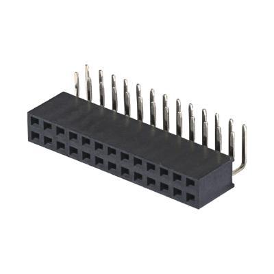 China 2.0mm H4.3 4.6mm Female Pin Header Connector Right Angle 90 Degree 2x2 2x40pin for sale