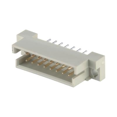 China DIP Din 41612 Connector 2.54mm 16 Pin Male Pins Connector 3AMP Rated Current for sale