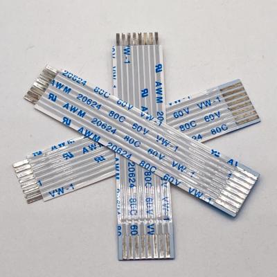 Κίνα UL20624 1.25mm 8Pin FFC καλώδιο ταινίας 80C 60V 100mm ταινία ευέλικτο επίπεδο καλώδιο προς πώληση