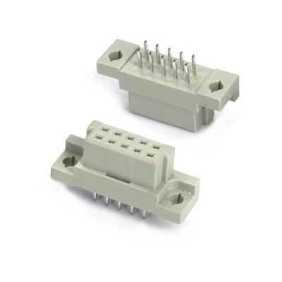 China DIN 41612 Connector 2 Row 10 Pin Female Pins Straight Through Hole 2x5 Pitch 2.54mm DIP for sale