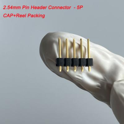 China 2.54mm Pitch Pin Header Connector 5 Pin Straight With Cap Board To Board Connector for sale