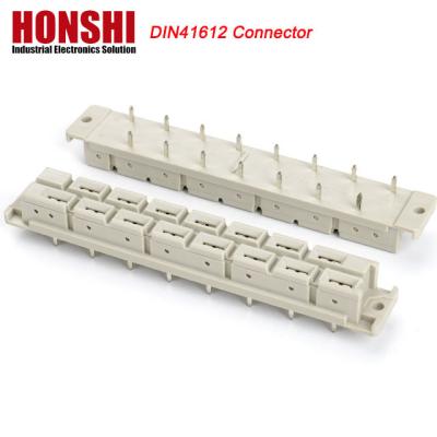 China 5.08mm DIN 41612 Conector 2 linhas 15P Fêmea Tipo de alimentação PCB Vertical Fêmea 7+8 P 15Pin à venda