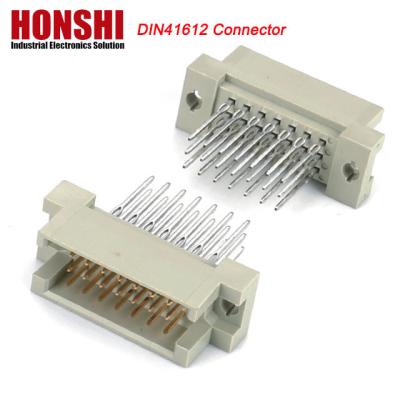 China PCB Male Press Pin DIN 41612 Connector, 21pin rechtstreeks 3 rijen PCB Eurocard Connector Te koop