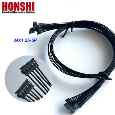 China Cable de batería de doble extremo 5P MX1.2 MOLEX 78172 Conjunto de arneses de alambre terminal negro en venta