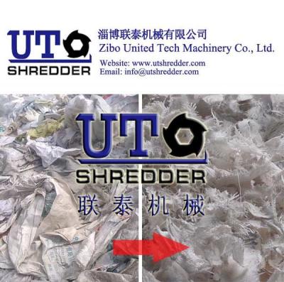 China good efficency plastic jumbo bag shredder, plastic bag, package bag shredder / crusher - double shaft shredder for sale