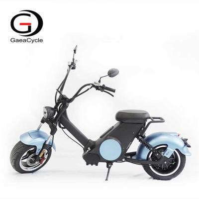 China New Alloy Wheel 2022 GAEA M6 Chopper 1500W 45km/h COC E Road Approved Citycoco Electric Scooters For Adults for sale