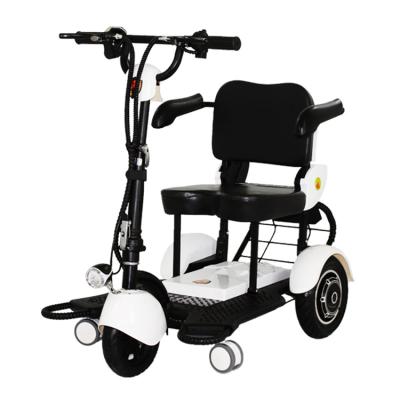 China Unisex Small Folding Adult 3 Fold Three Wheel Disabled Scooter Electric Disabled Mobility Tricycles For Sale for sale