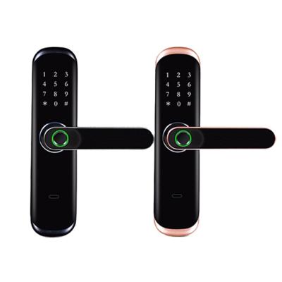 China Tuya smart hotel door apartment doors fingerprint door lock fingerprint lock electronic digital electric wifi app for sale