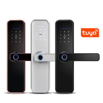 China Aluminum alloy door lock APP wifi TUYA smart cylinder euro euro door lock digital fingerprint for sale