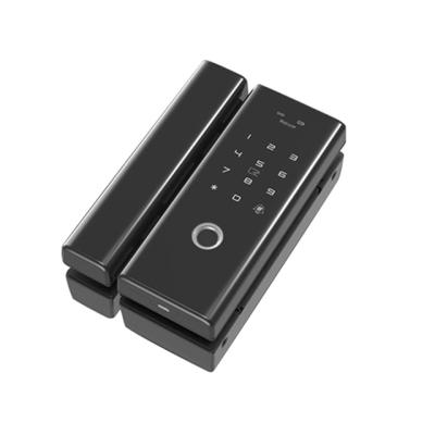 China Hot Sale Zinc Alloy Keyless Biometric Keypad Smart Glass Door Lock for sale