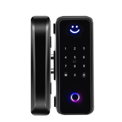 China digital smart door lock with fingerprint remote frameless framed smart lock for glass door 200 for sale