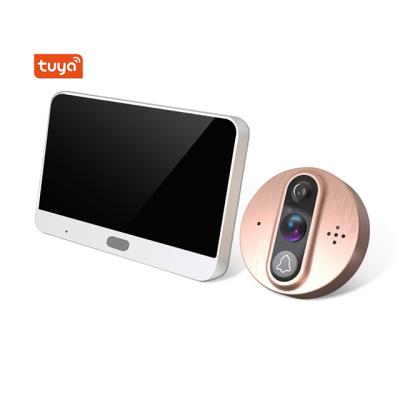 China Tuya wifi door phone video hole door viewer doorbell with 5inch TFT color LCD screen and 1megapixel front door view c VD-T30S for sale