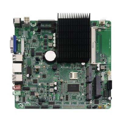 China J1900 Mini Fanless Home and Office PC Fanless Motherboard Single Gigabit LAN 6 COM RS232 RS422 RS485 WIFI Module 170mm*170mm for sale