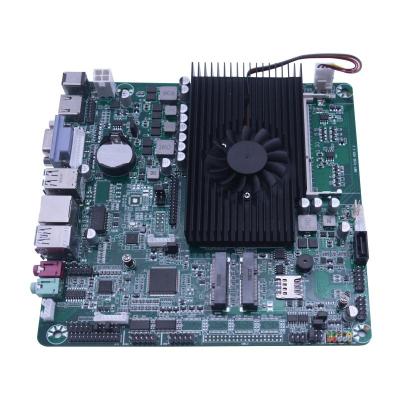 China Industrial Wholesale Manufacturer 8 GB 8*USB Slots Mini-ITX Motherboard with 1*MSATA Include I3-3217U CPU, 1COM, Dual LAN, Mini Fan for sale