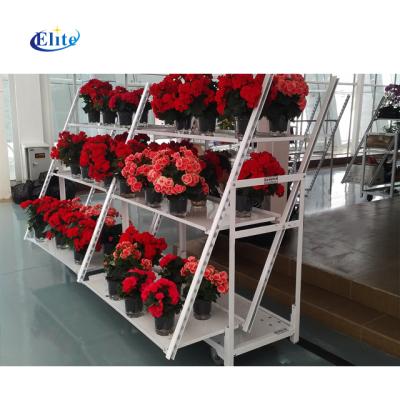 China Wholesale Heavy Duty Tool Trolley Garden Trolley DC Roll Container Nursery Trolley Cart Dutch Greenhouse Grow Trolley Plant Flower Display Trolley for sale