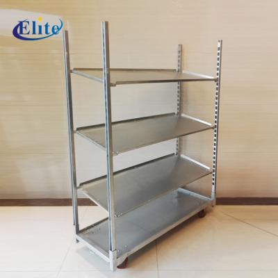 China Nursery Greenhouse Material Plant Flower Seeding Bed Shelf Rack Optional With Wheels for sale