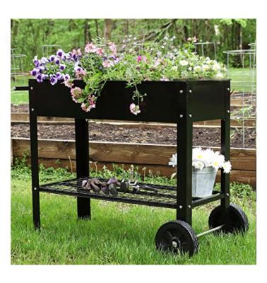 China Modern metal vegetable bed stand with leg and two wheels for sale