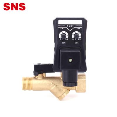 China OPT General Pneumatic Series Brass Automatic Water Drain SNS Solenoid Valve With Timer for sale