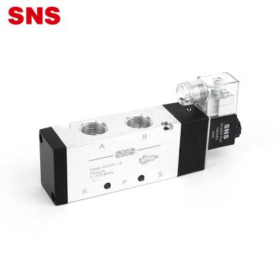 China 50.0mm^2 (Cv=2.79) Left Internal Pilot 4V410 5/2 Type SNS Pneumatic Electric Solenoid Valve With AC/DC 12V 24V 220V for sale