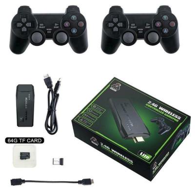 China Multi Players M8 4K HD TV Game Stick 10000+ Retro Support Game Console + Wireless Gamepad Game 2 Player Controllers For PS1/GBA for sale