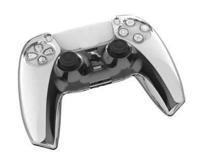 China PVC SUNDI New Crystal Shell Transparent Clear Hard Case For PS5 Controller Protector Crystal Case For PS5 Gamepad Handle Cover for sale