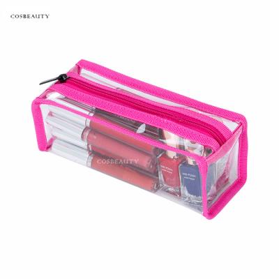 China Fashion FAMA Certificated Factory PVC Beauty Cosmetic Bag Vinyl Small Daily Makeup Bag for sale