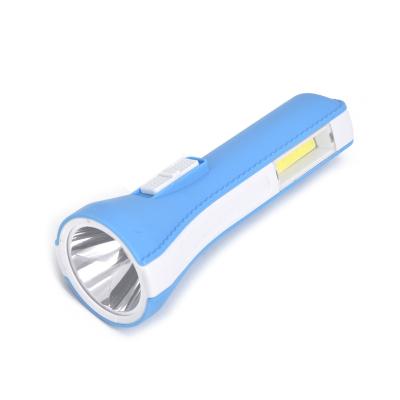 China Quality Product Rechargeable Battery Rechargeable Plastic Flashlights Emitting White Light Rechargeable Mini Torch Light for sale