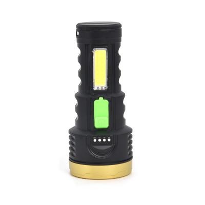 China Factory Price Rechargeable Led Flashlight Side Lighting Super Bright Torch Light Rechargeable High Power for sale