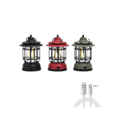 China Plastic Type-c Portable Outdoor Camping Lantern Lights Portable Rising Camping Lantern Lamp Lantern New Product for sale