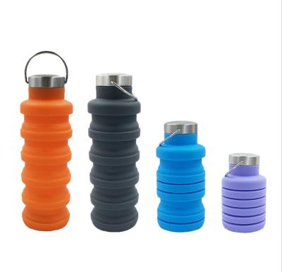 China New Type Sustainable Selling Reusable Collapsible Food Grade Silicone Water Well Folding Cup for sale