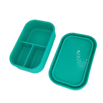 China Freshness Preservation Bpa Free Silicone Food Lunch Bento Storage Container Box For Baby Snack Kids And Adult for sale