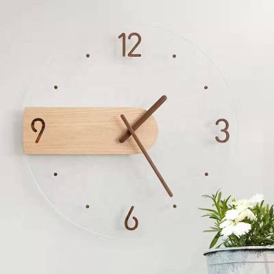 China Antique Style Sticker Home Decor Large Acrylic Silent Digital Luxury Wall Clock for sale