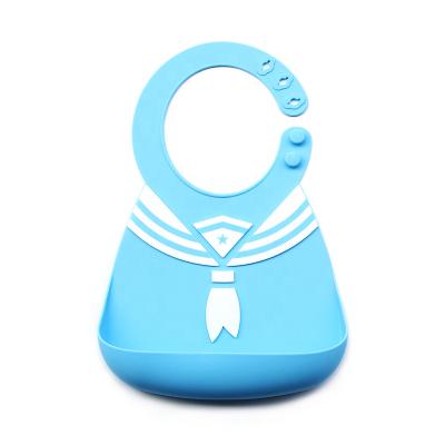 China BPA Free Multiple Color High Performance Food Grade Silicone Custom Baby Bibs Waterproof for sale