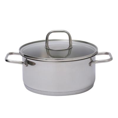 China Viable Stock Nonstick Pot Stainless Steel Pot Home Kitchen Nonstick Soup and Stock Pots for sale