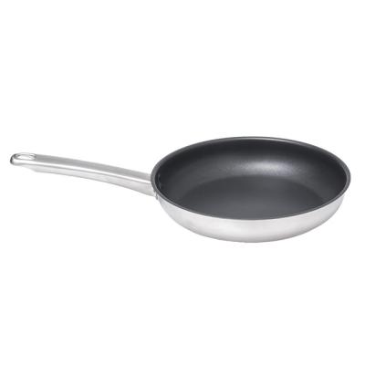 China Sustainable Classic Stainless Steel Frying Pan Set / Frying Pan Set / Stainless Steel Frying Pan Set Silver for sale