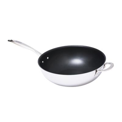 China Authentic Professional Chinese Stainless Steel Induction Cookware Electric Wok Stainless Steel Cover Metal Glass for sale