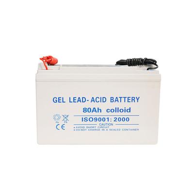 China Electric Power Systems Wholesale 12V80AH Energy Storage Acid Lead Gel Solar System Battery for sale