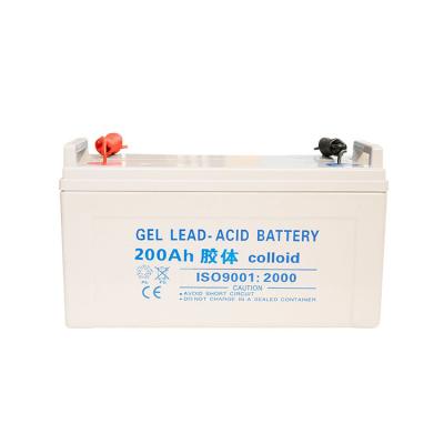 China Electric Power Systems Fully Stored Battery Installation 12v 200ah Acid Lead Gel Solar System Solar Battery for sale