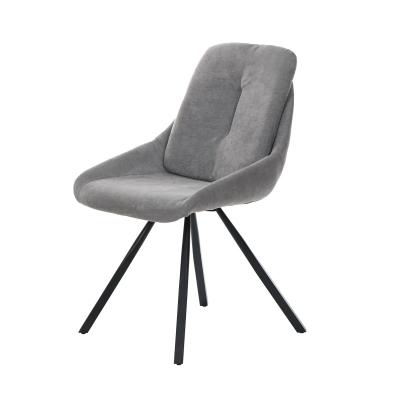 China Wholesale Modern Design Dining Room Furniture Fabric Upholstered Gray Dining Chair for sale