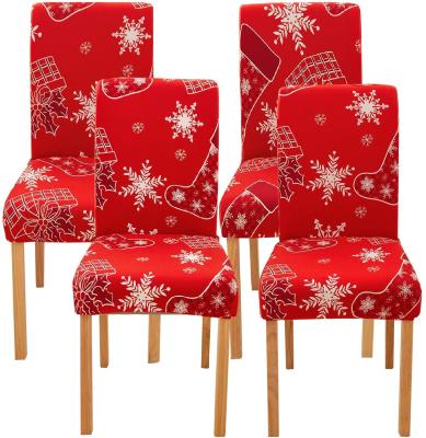 China Plain Stretch Removable Washable Dining Chair Protector Covers Set 4 Dining Seat C Christmas Decoration / Home Decor for sale