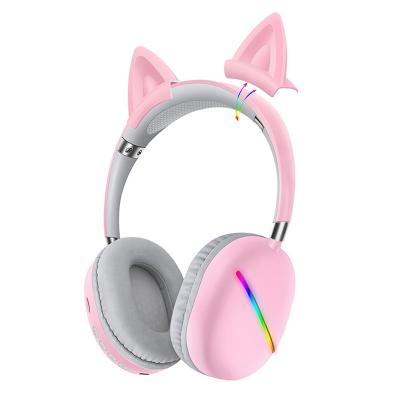 China Cute Headband Cat Ears Wireless Sports Headphone AKZ-K50 Music Voice BT Headset Earphone for Kids and Girls for sale