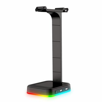 China Multifunctional RGB Gaming Earphone Stand 4 in1 Headset Earphone Display Desktop Stand 12.3*10.3*26.7 cm for sale