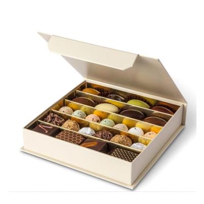 China Luxurious Rigid Paper Wedding Invitation Cookie Gift Recyclable Custom Printed Chocolate Folding Packaging Box for sale