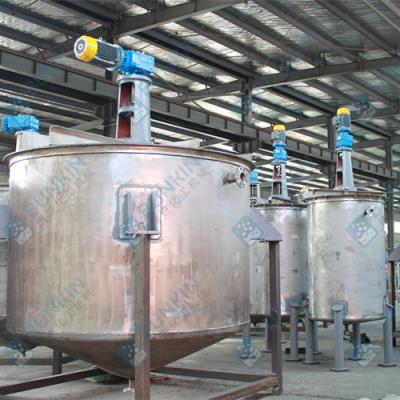 China Liquid With Solids Stainless Steel 100l 500l 1000L Hanging Chemical Mixing Tank With Mixer Liquid Cosmetic Agitator Tank Food Mixing Agitator for sale